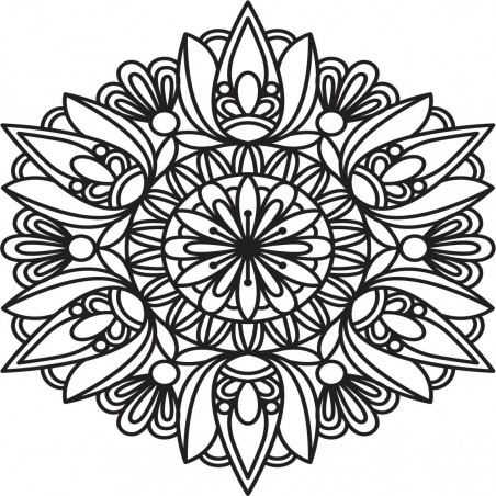 Vyřezávaná mandala dřevěný obraz na zeď z překližky rose Vyřezávaná mandala dřevěný obraz na zeď z překližky rose