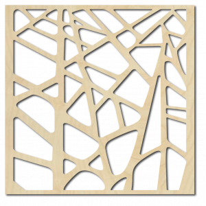 Vyřezávaný dřevěný obraz na stěnu z překližkového ornamentu 2