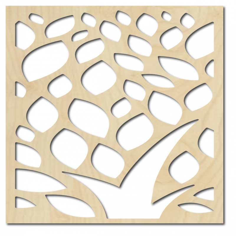 Vyřezávaný obraz na stěnu z dřevěné překližky květ LUSEKOJ