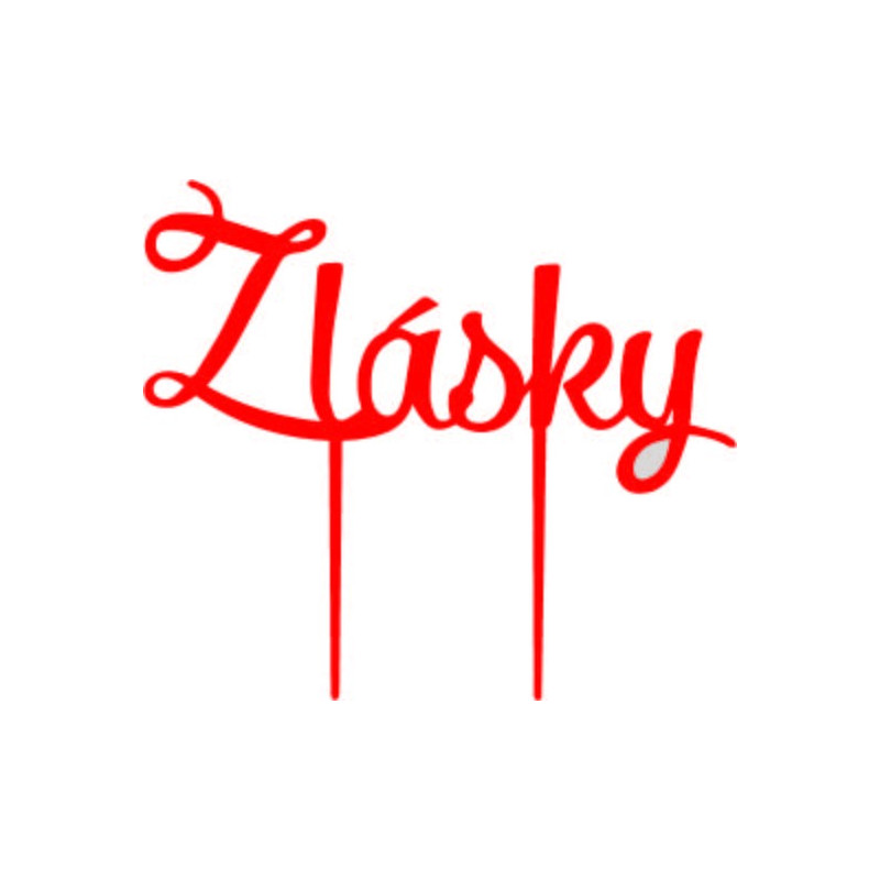 Plastový zápich ozdoba na dort z lásky Rozměr 190 x 166 mm