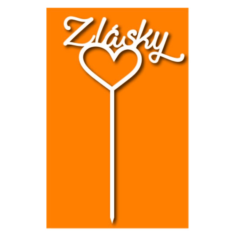 Plastový milostný topper na dort Rozměr 130 x 180 mm