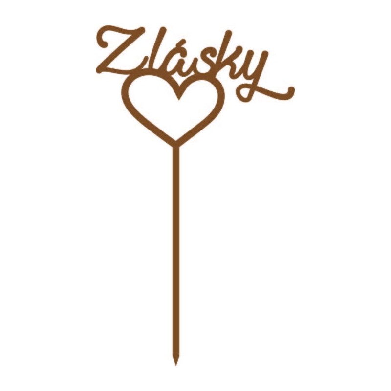 Plastový milostný topper na dort Rozměr 130 x 180 mm