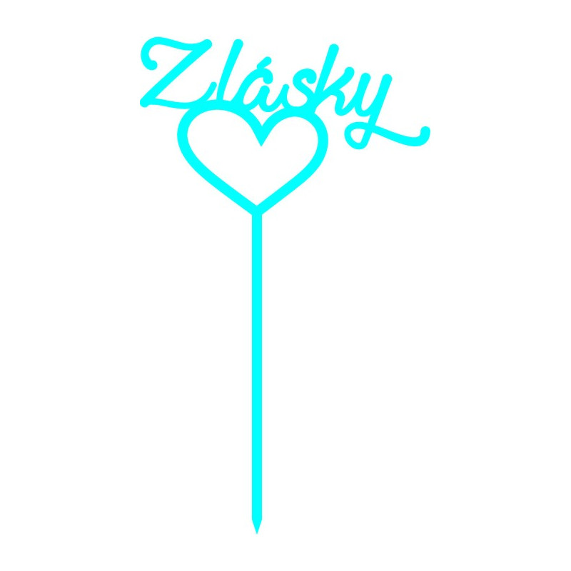 Plastový milostný topper na dort Rozměr 130 x 180 mm