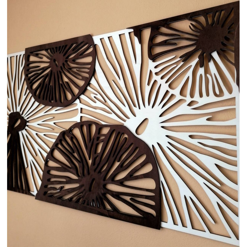 Vyřezávaný obraz na stěnu z dřevěné překližky barva originál topol / hnědý POTONSFE
