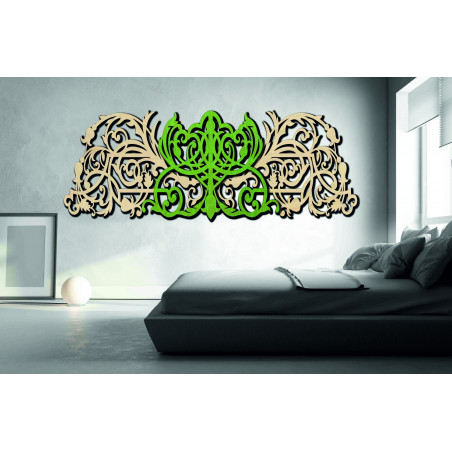 3D Vyřezávaný obraz z dřevěné překližky zadní část Topol