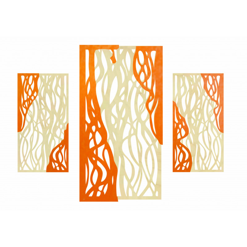 Wunderbares Bild an der Wand aus Holzsperrholz FLORALIS Hinterteil