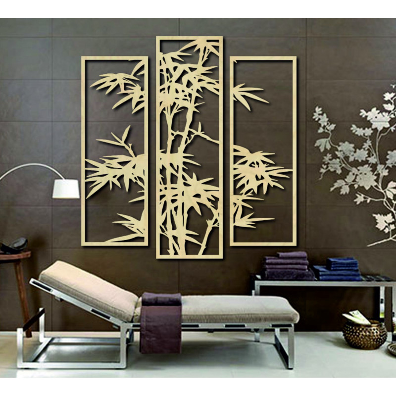 Exkluzivní obraz na stěnu vyřezávaný z dřevěné překližky palma Trop