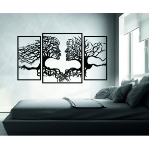 Pompézní obraz na stěnu obličeje a stromy, Moderní obraz na stěnu, obraz do obýváku